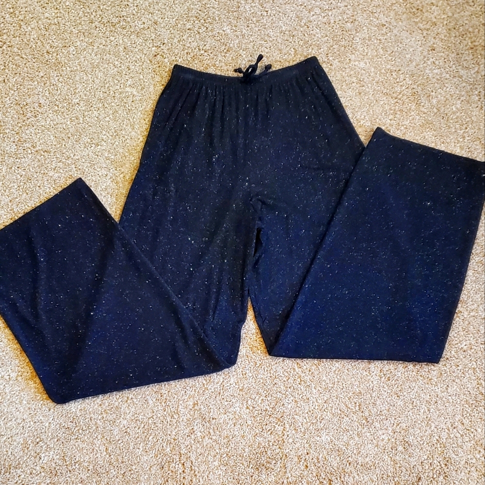 Susan Lawrence Black Glitter Pants. Women's small